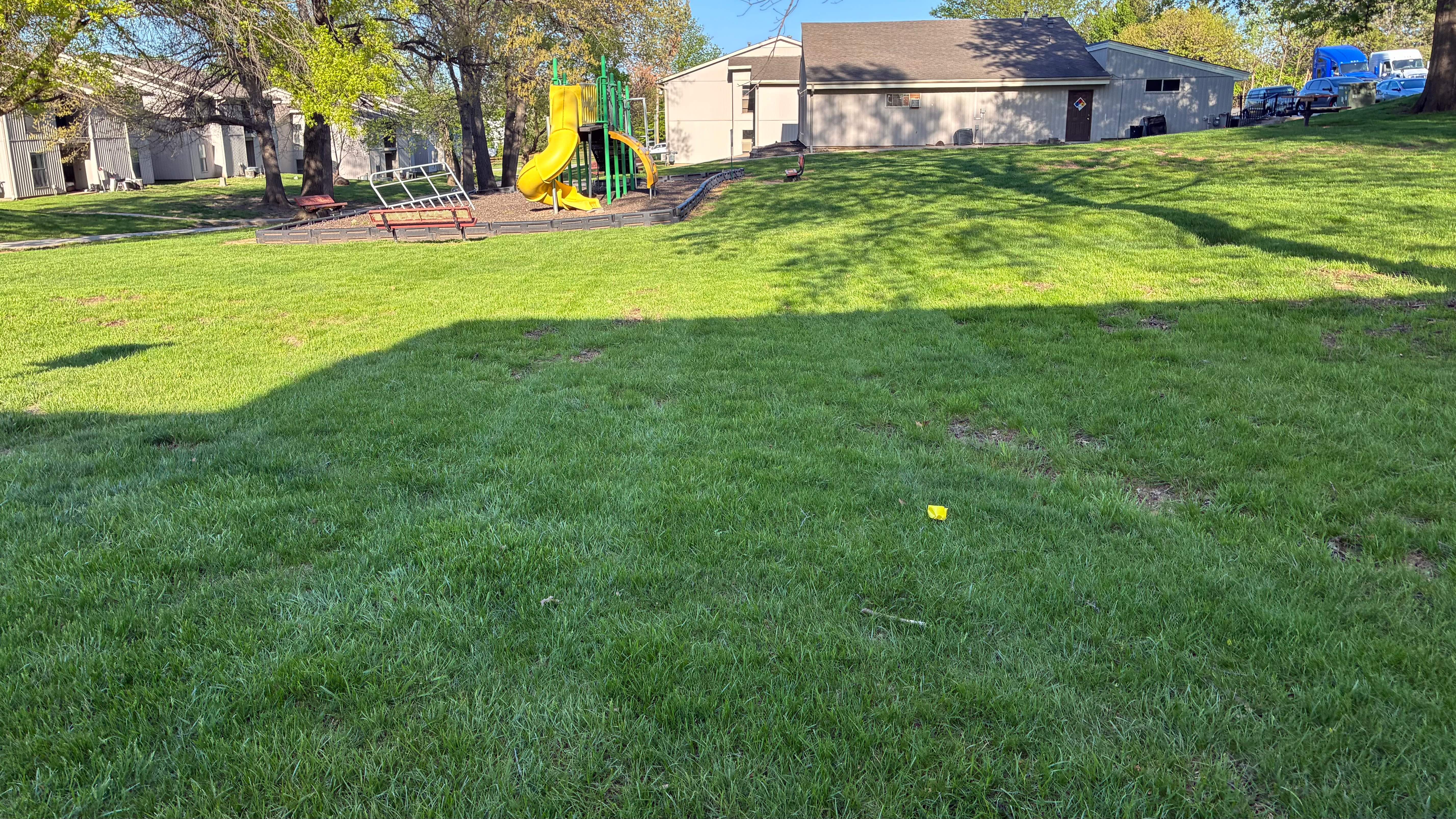 Apartment complex lawn